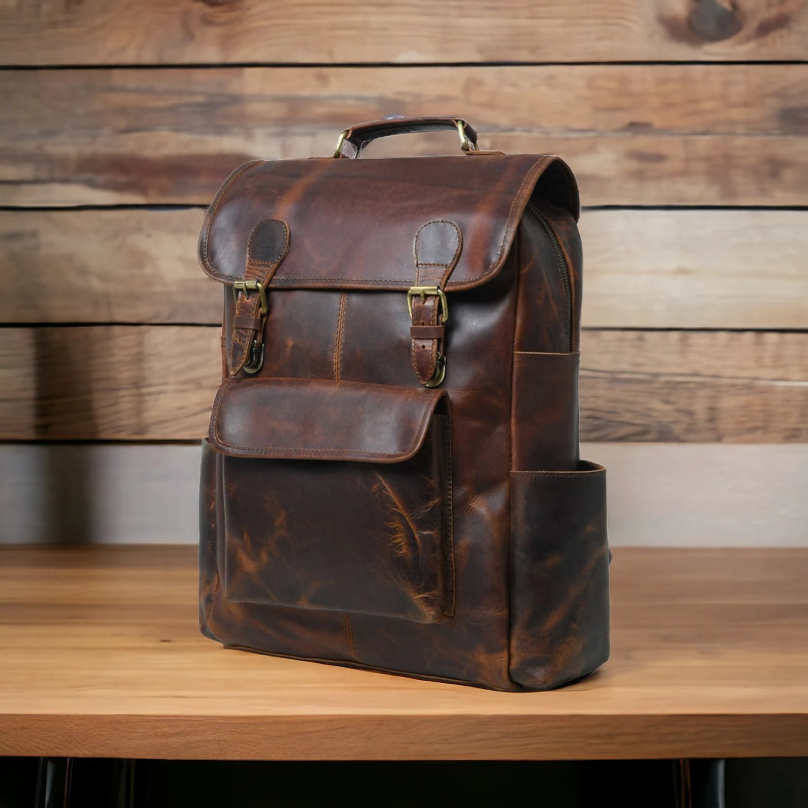 Leather Backpack, Travel Backpack Rucksack