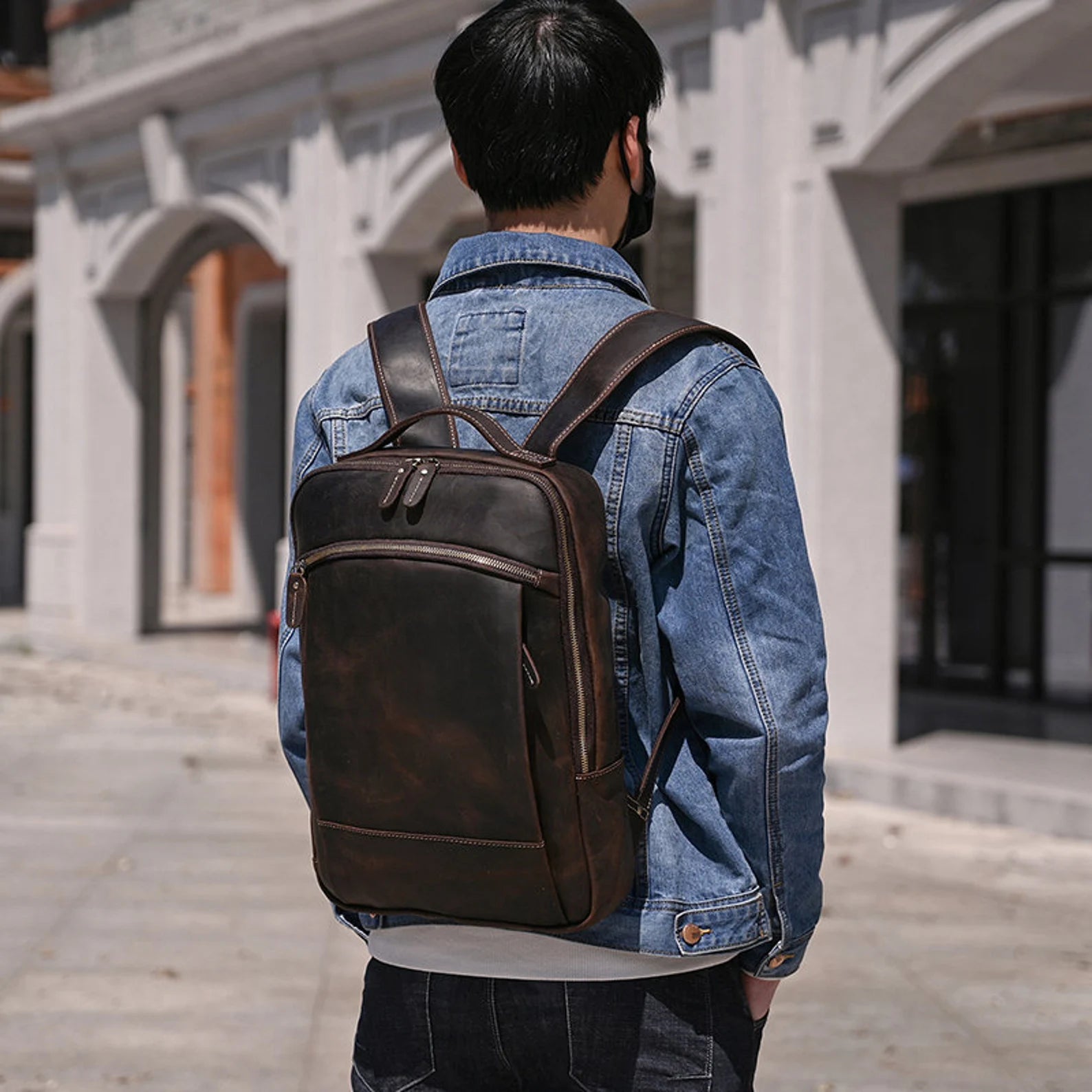 Leather Backpack, Leather Travel Backpack