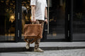 Buffalo Leather Messenger Cross-Body Bag