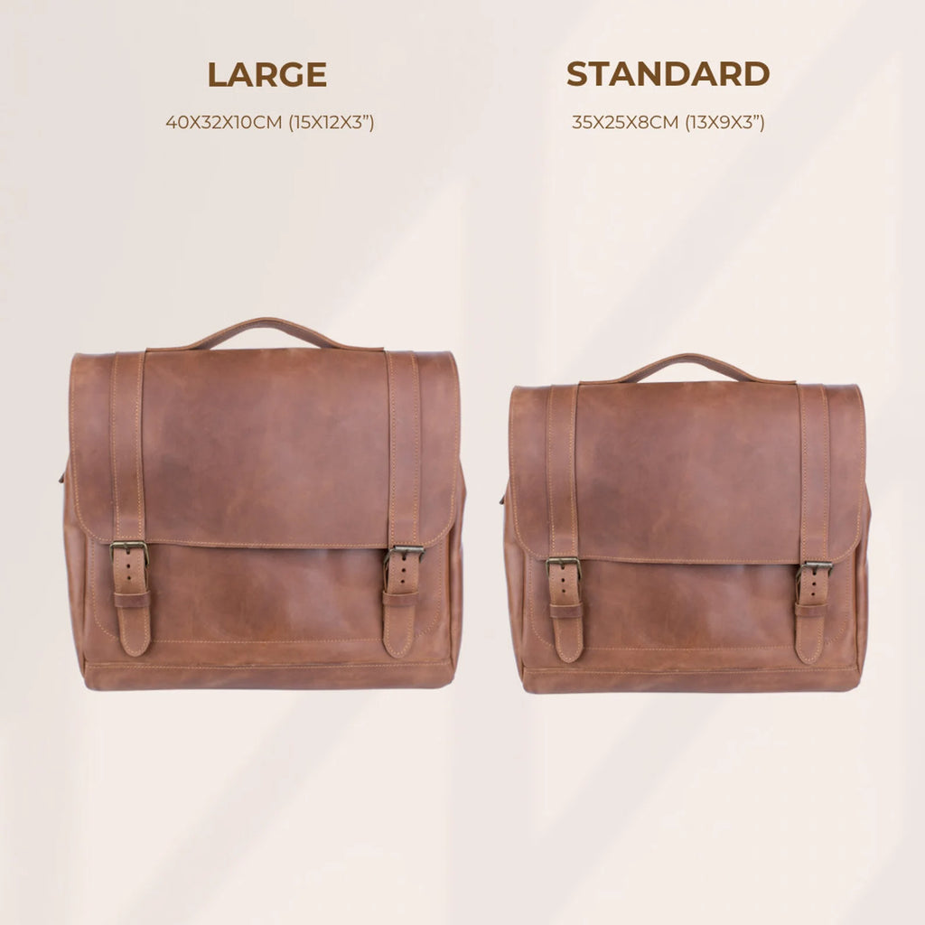 Leather satchel bag, leather briefcase
