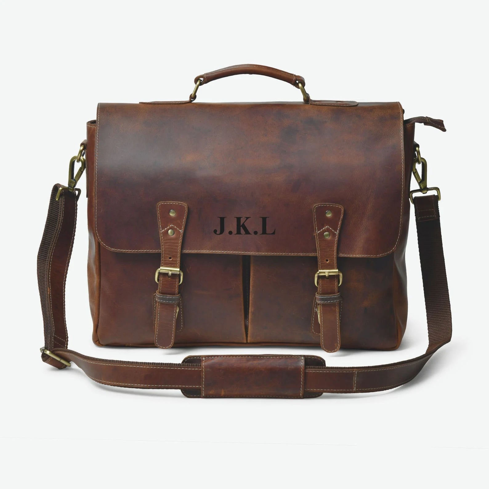 Buffalo Leather Messenger Laptop Bag