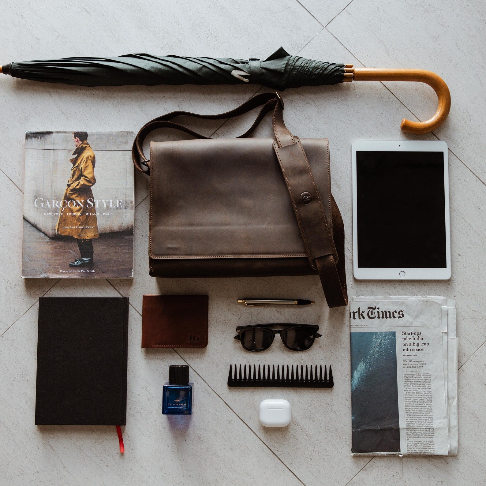 Leather Messenger Bag, Shoulder Bag