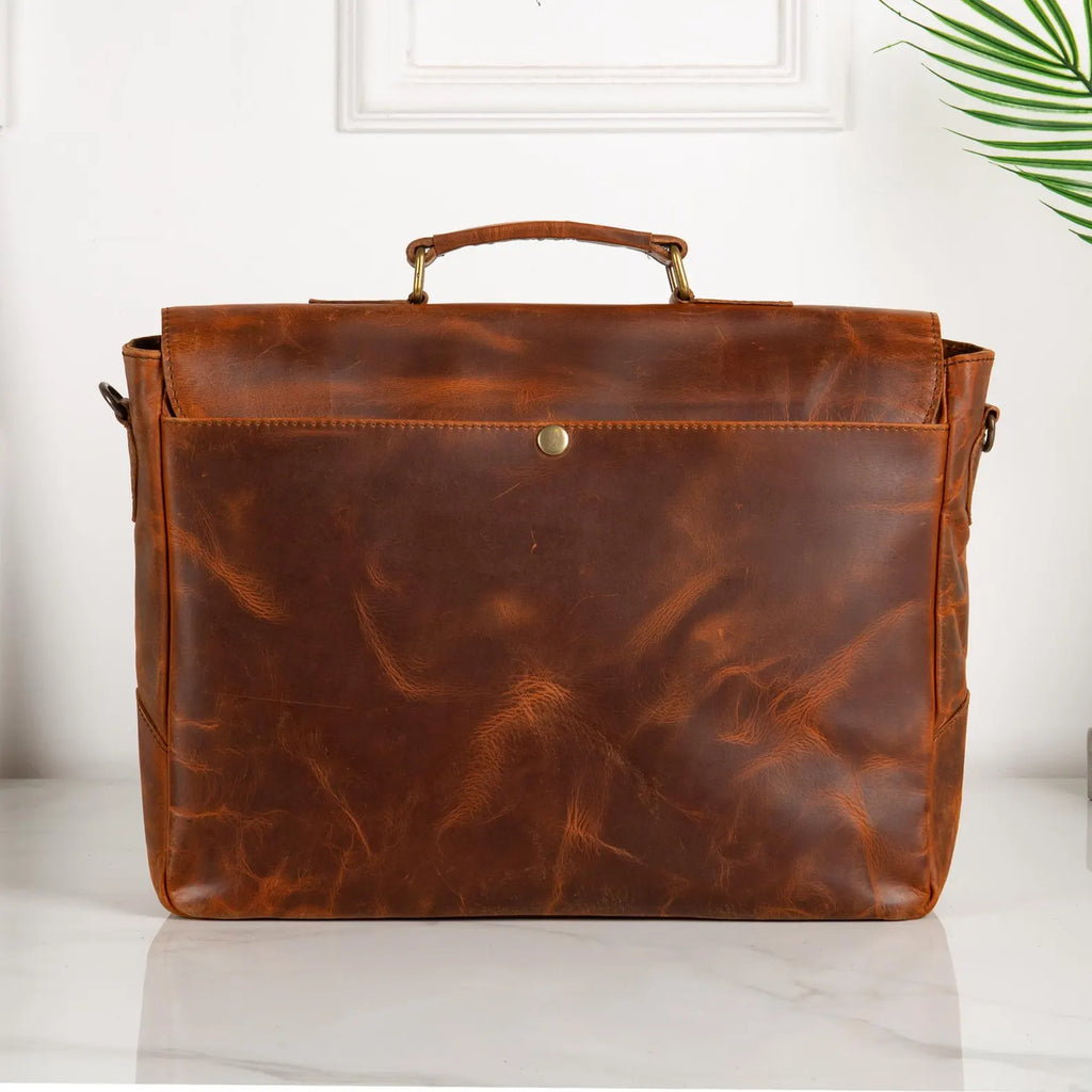 Leather Messenger Bag Briefcase