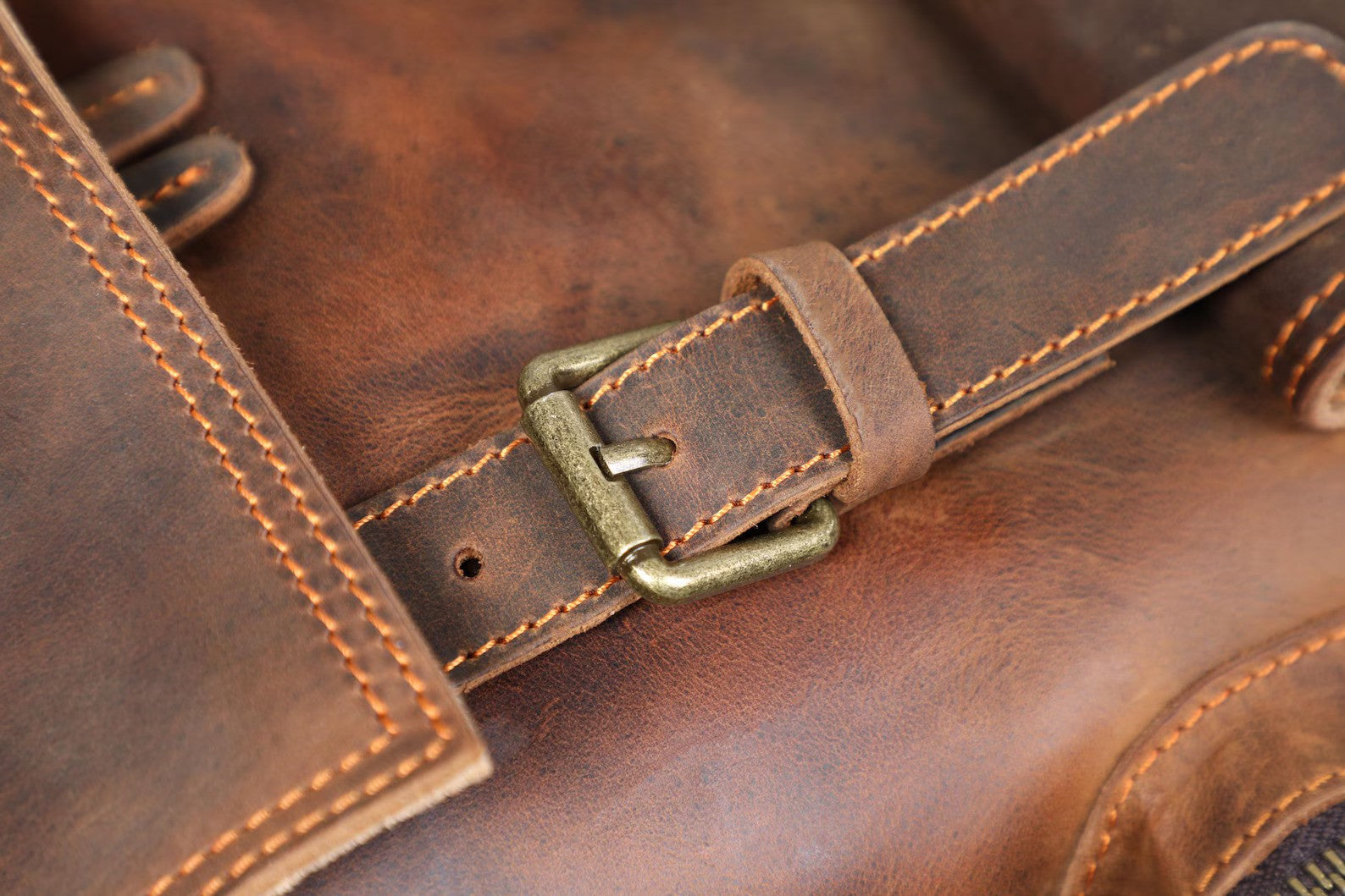 Leather Backpack Leather Travel Knapsack