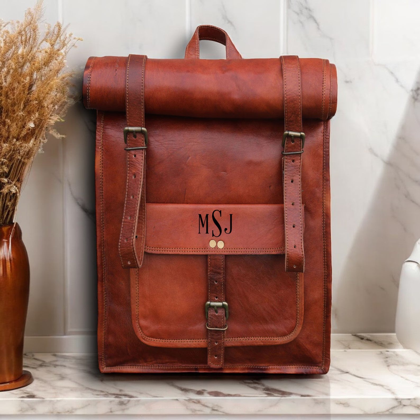 Leather Backpack, Rucksack