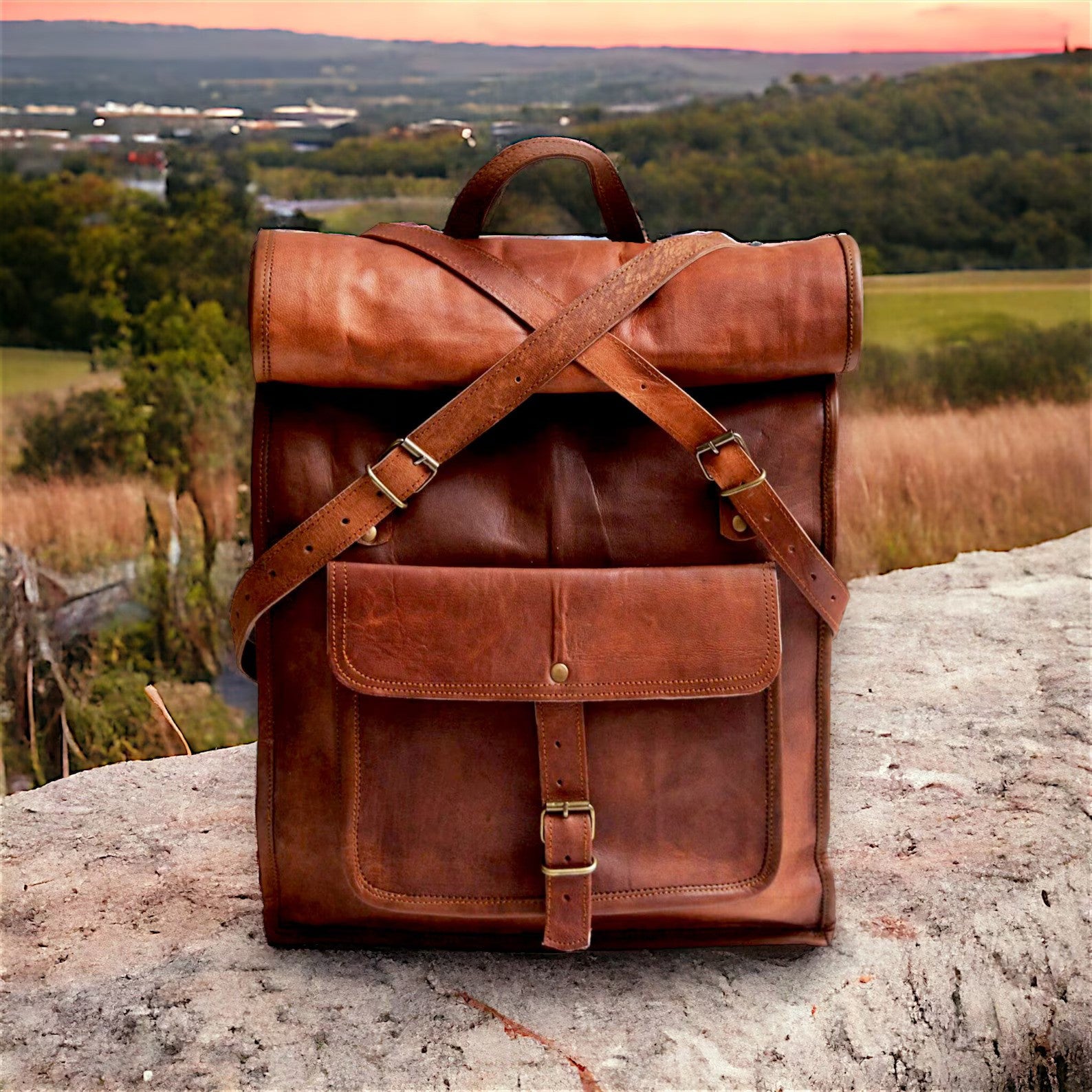 Leather Backpack, Rucksack