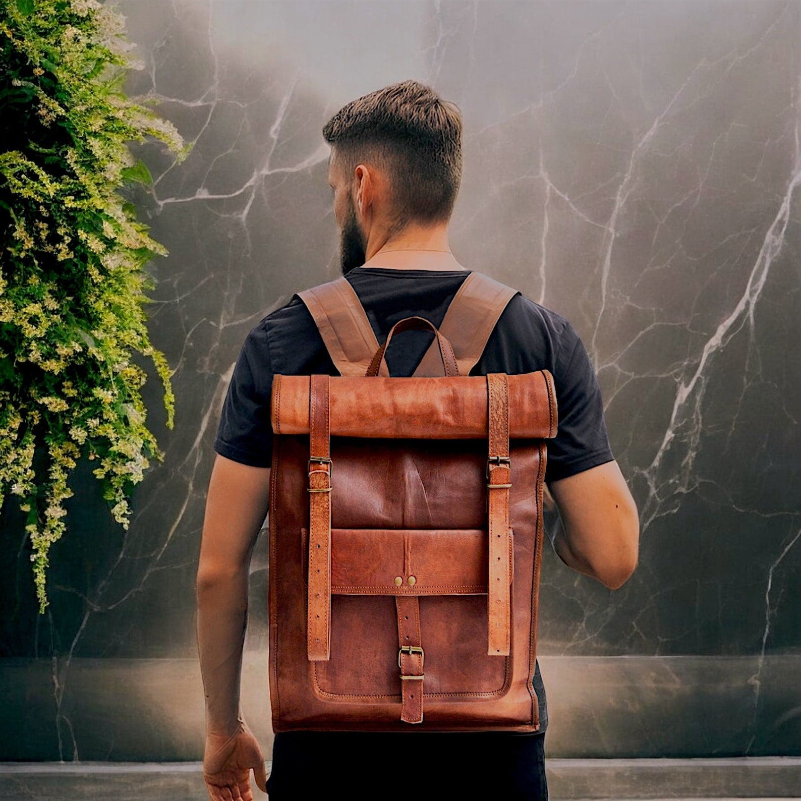 Leather Backpack, Brown Leather Backpack