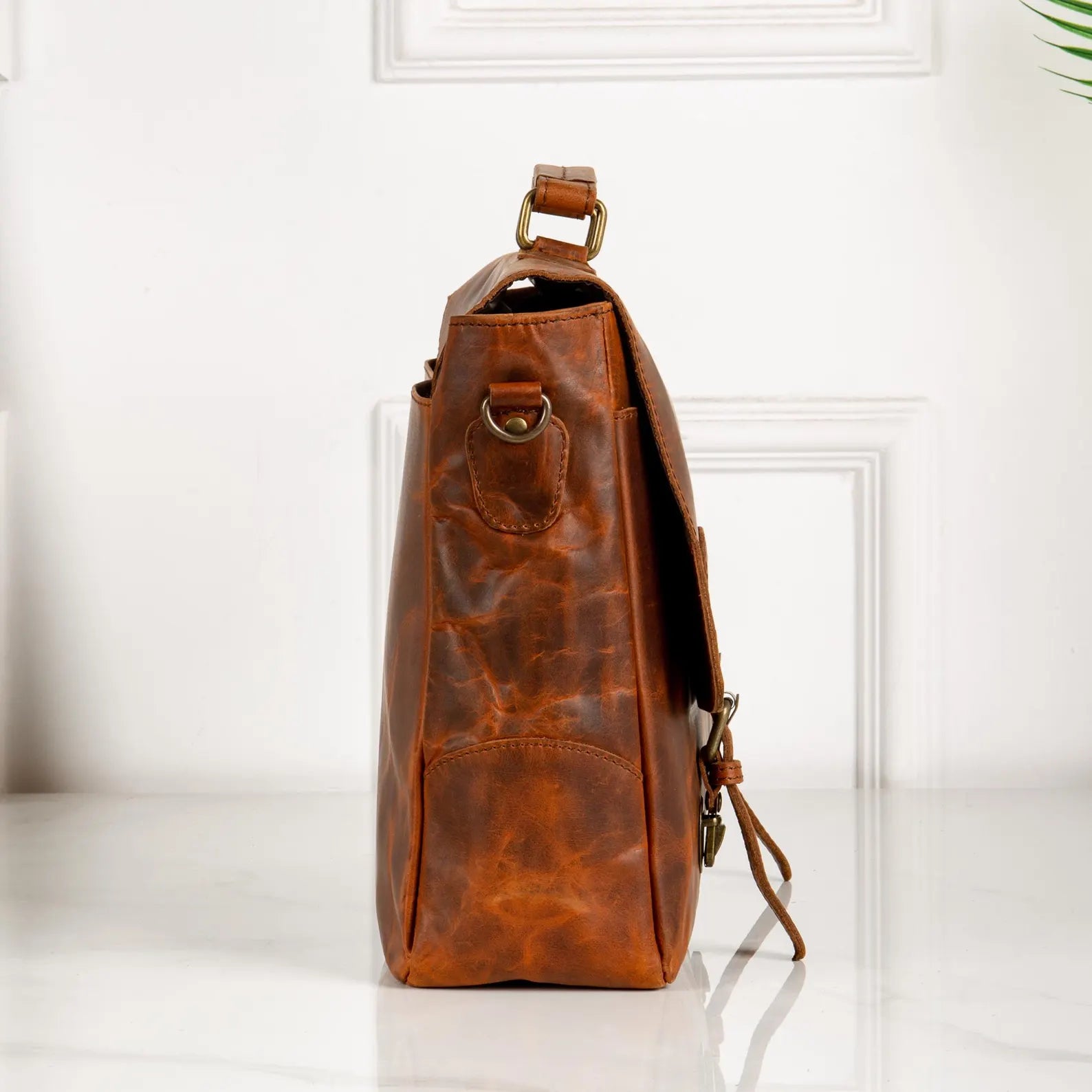 Leather Messenger Bag Briefcase