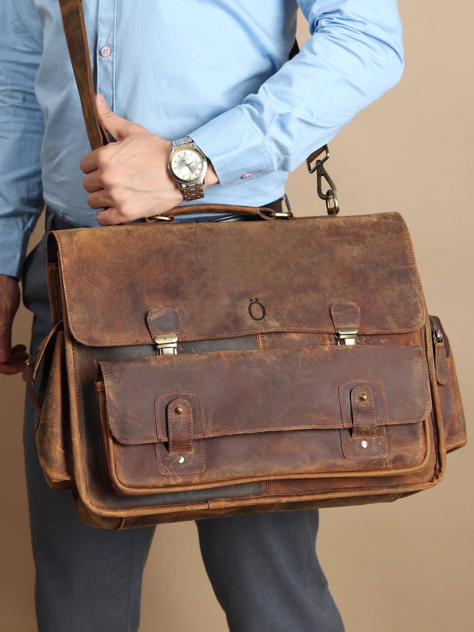 leather laptop bag | leather messenger bag