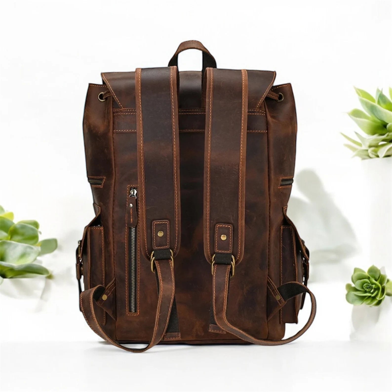 18 laptop messenger bag backpack 18 Inch Leather laptop backpack