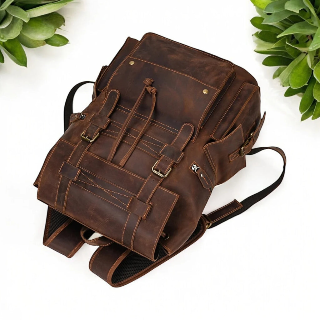 18 Inch Leather laptop backpack