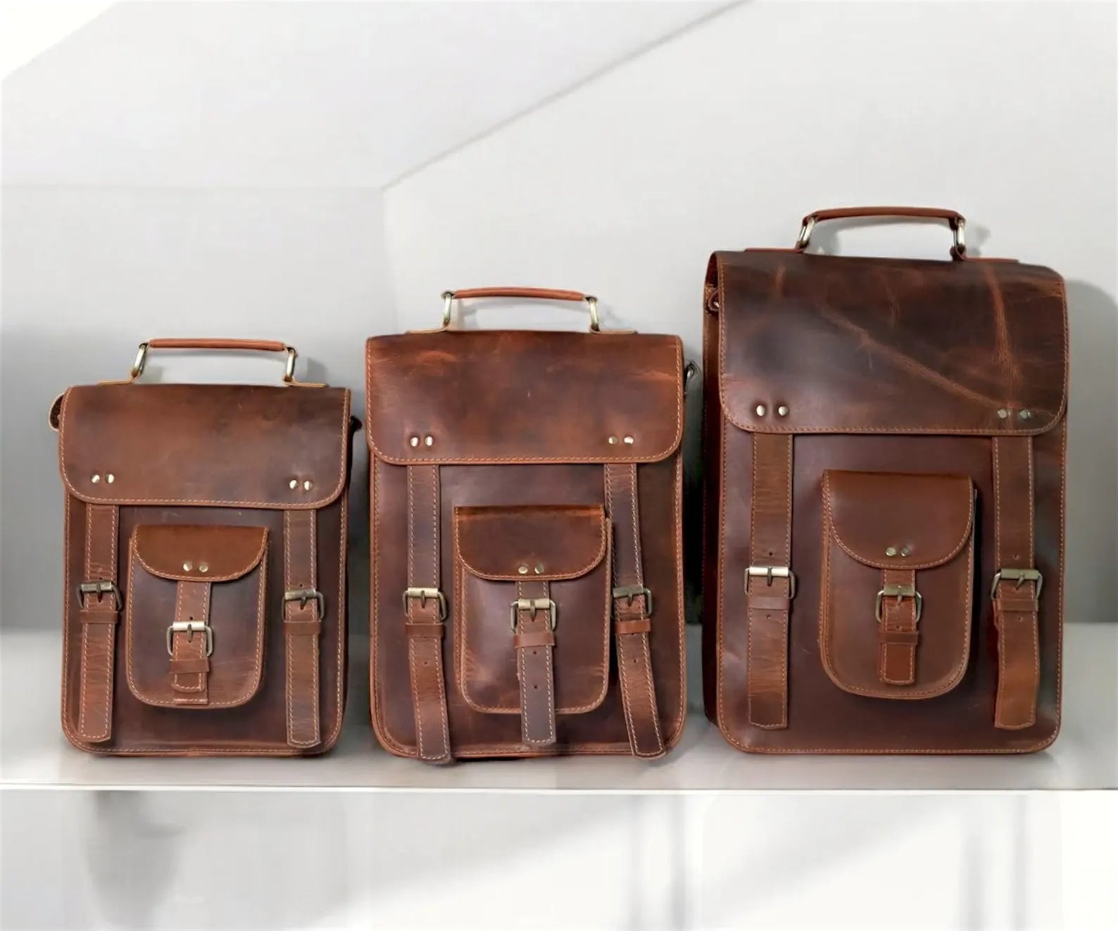 Leather Messenger Bag, Laptop Case