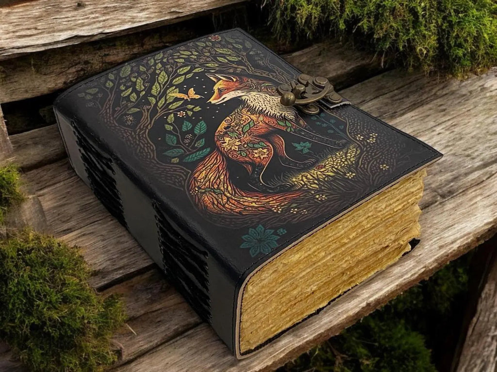 Fox Leather Journal Rustic vintage leather