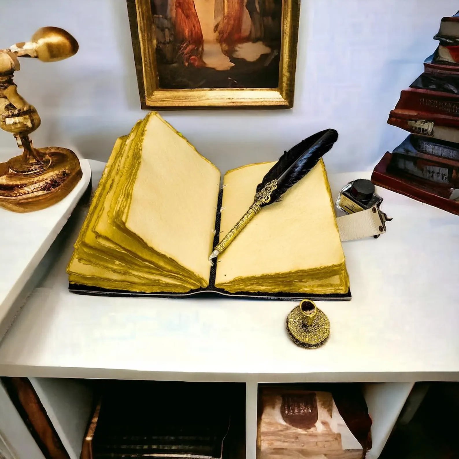 Large Handmade Leather Spell Book of Shadows
