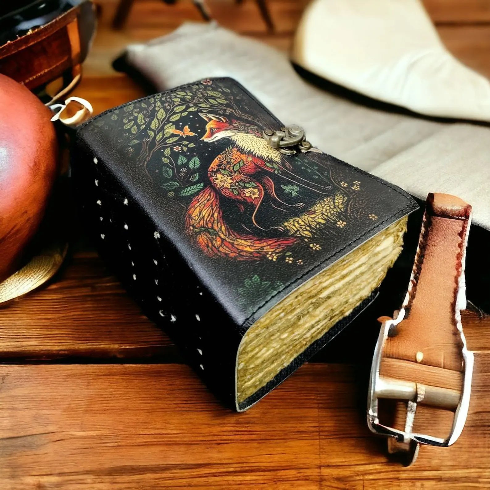 Large Handmade Leather Spell Book of Shadows
