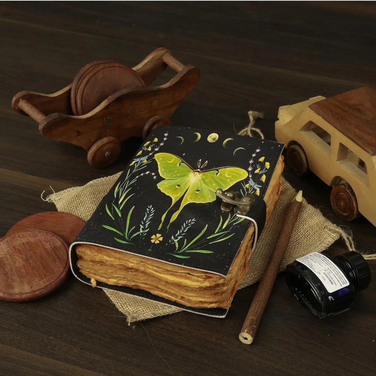 Spell Book of Shadows Luna Moth Journal