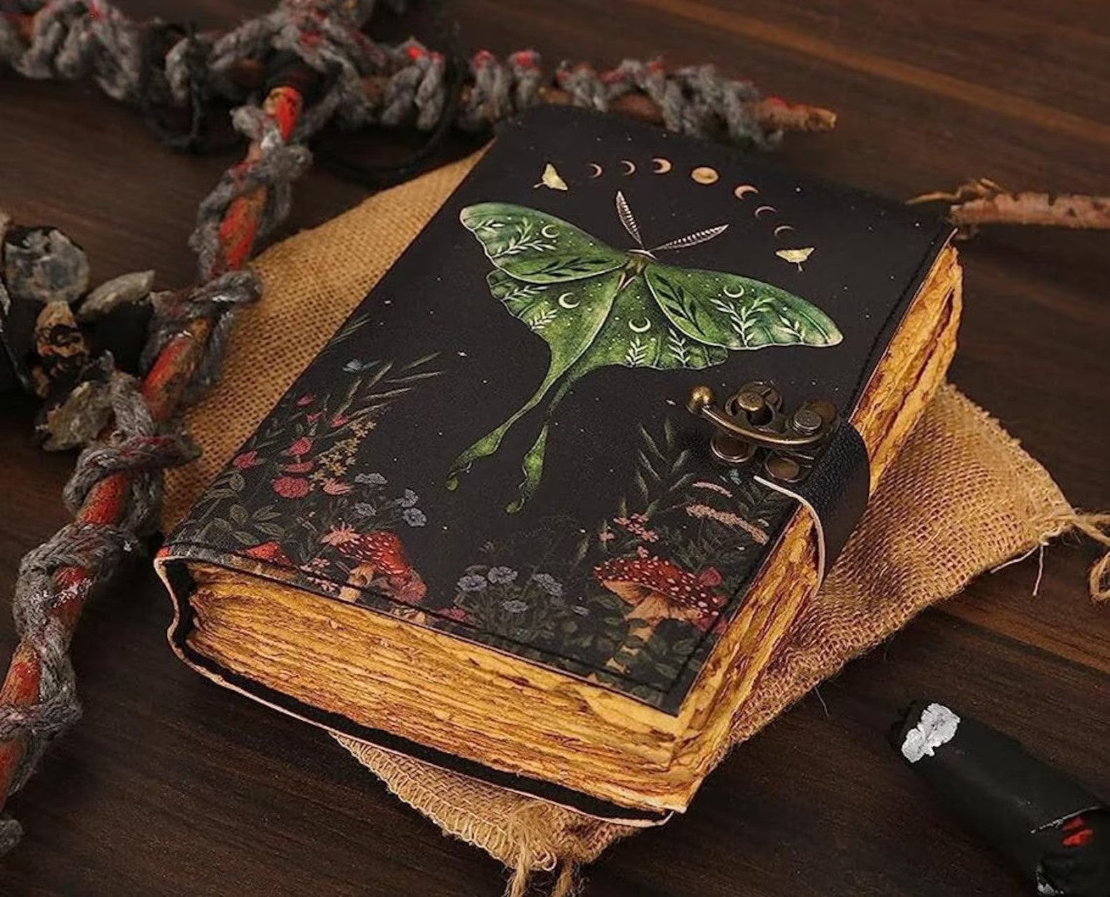 Spell Book of Shadows Luna Moth Journal