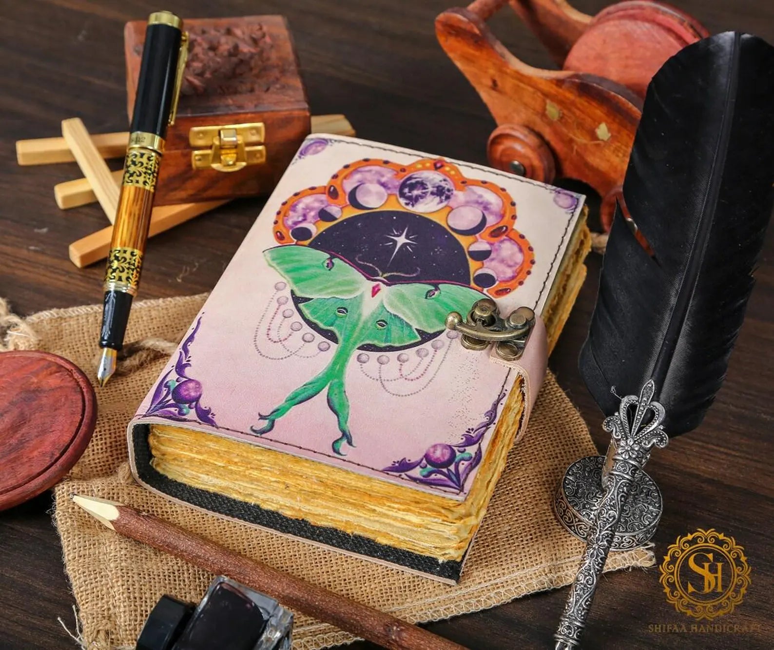 Spell Book of Shadows Journal Morpho Butterfly