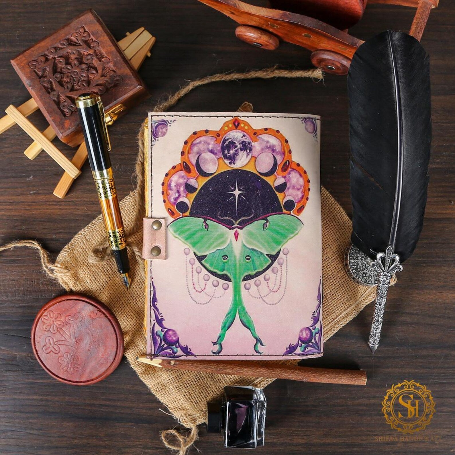 Spell Book of Shadows Journal Morpho Butterfly