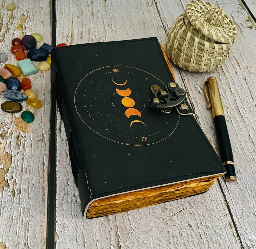 leather journal - Leather moon Goddess journal