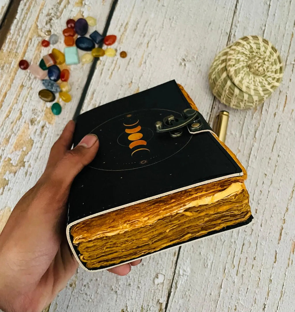 leather journal - Leather moon Goddess journal