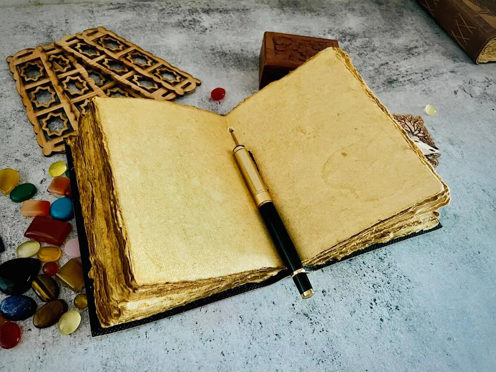 leather journal - Leather moon Goddess journal