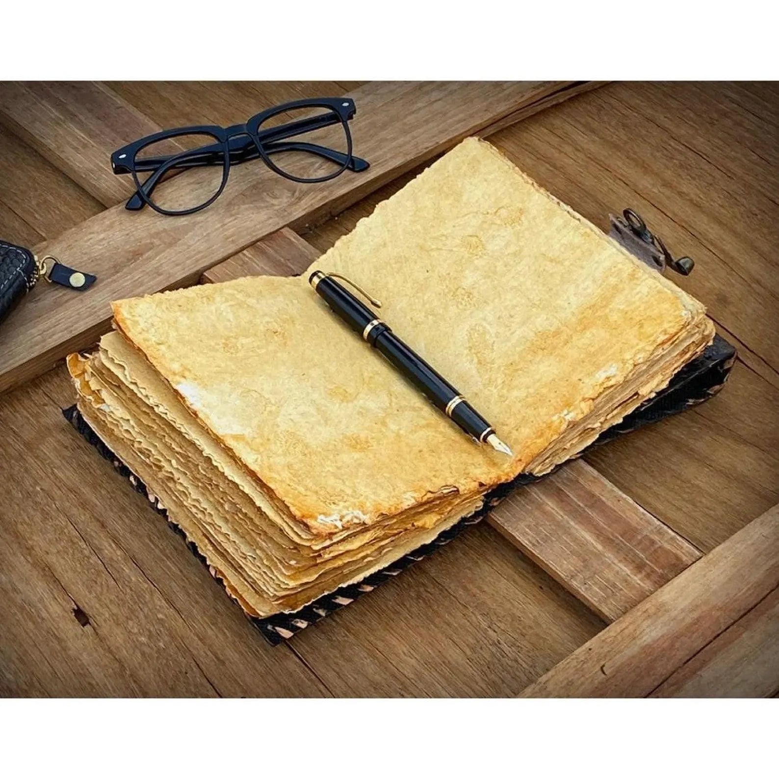 Celestial Sun & moon Handmade Leather journal