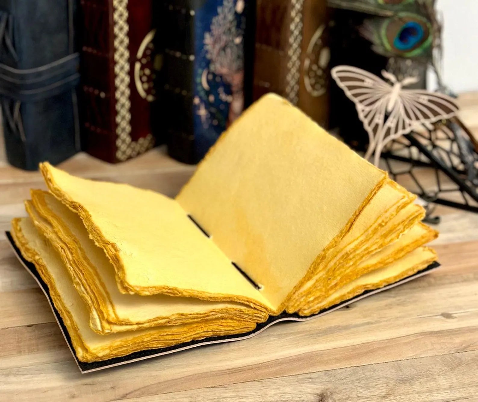 Celestial Sun & moon vintage leather journal