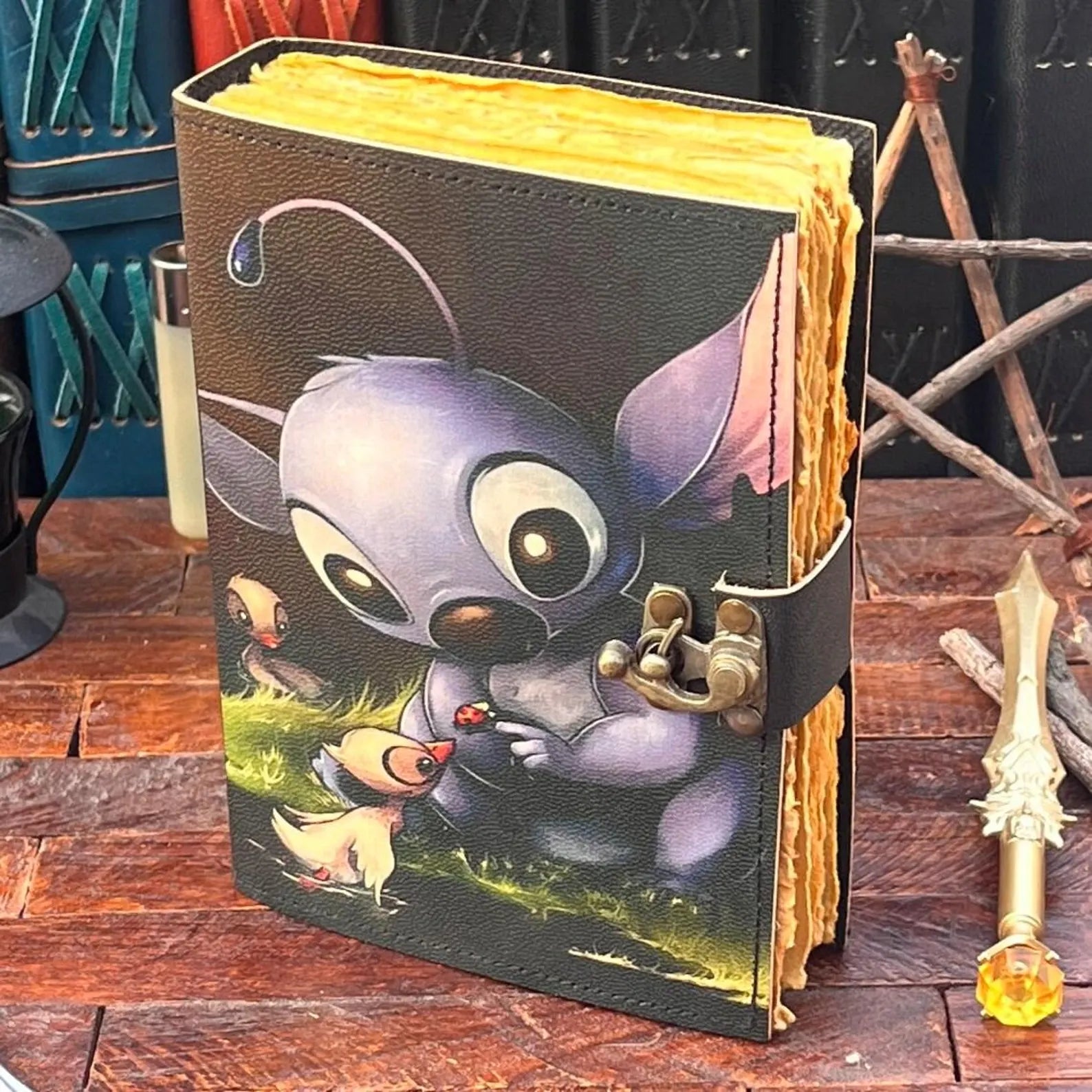 Stich printed notebook Leather Journal