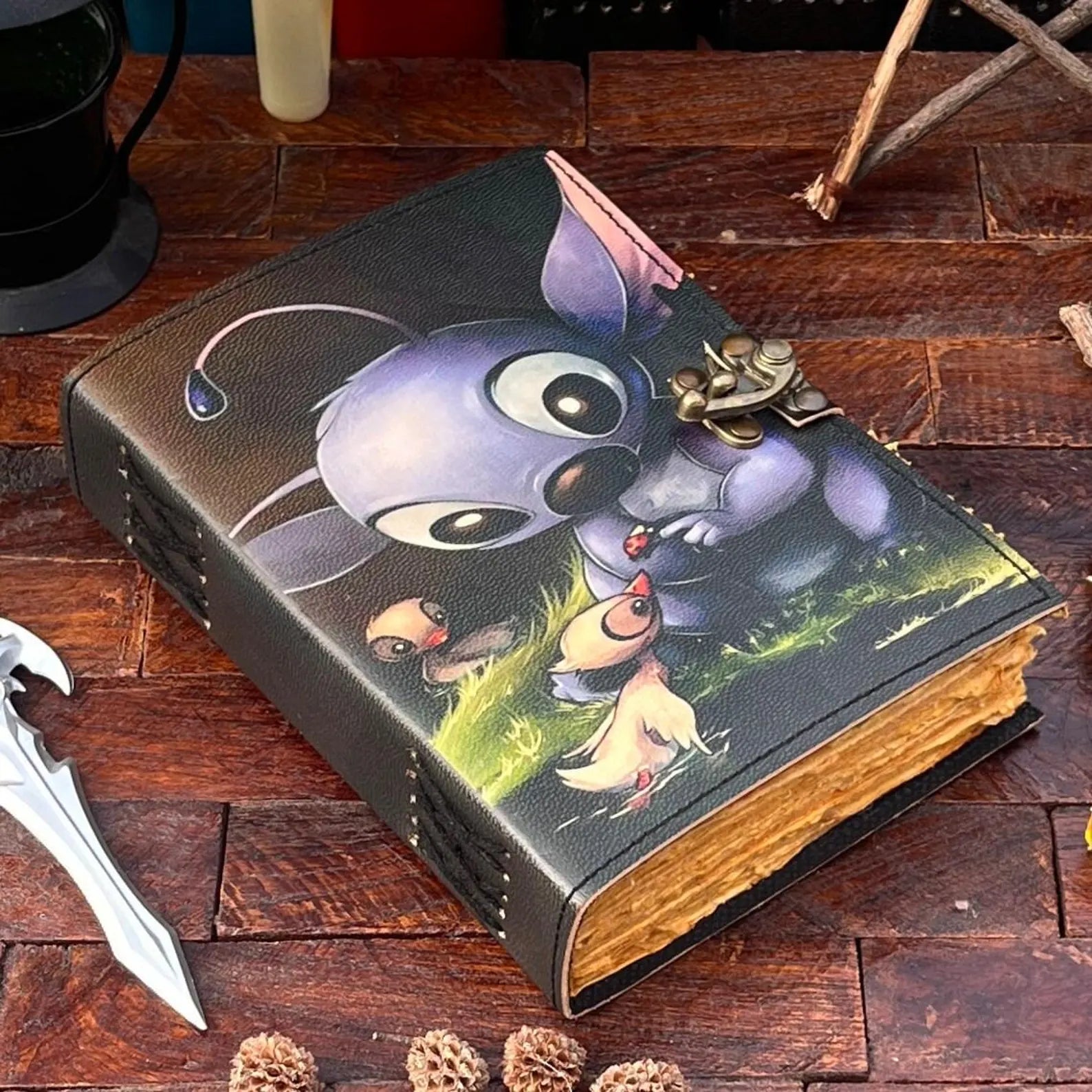 Stich printed notebook Leather Journal