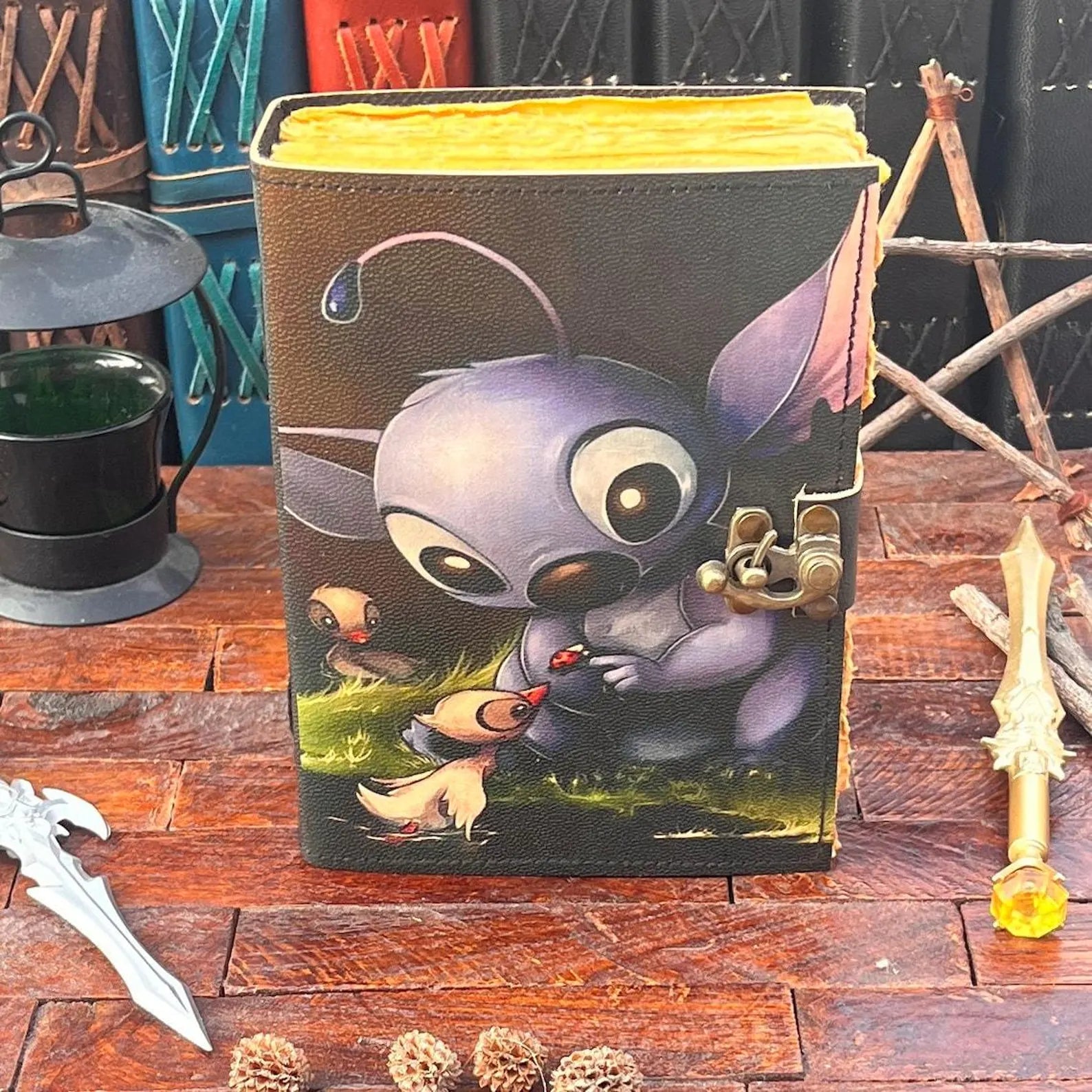 Stich printed notebook Leather Journal
