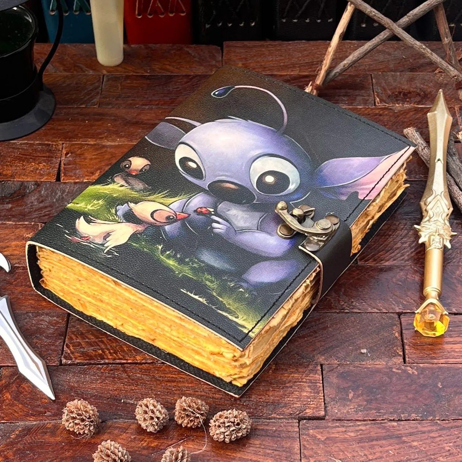 Stich printed notebook Leather Journal