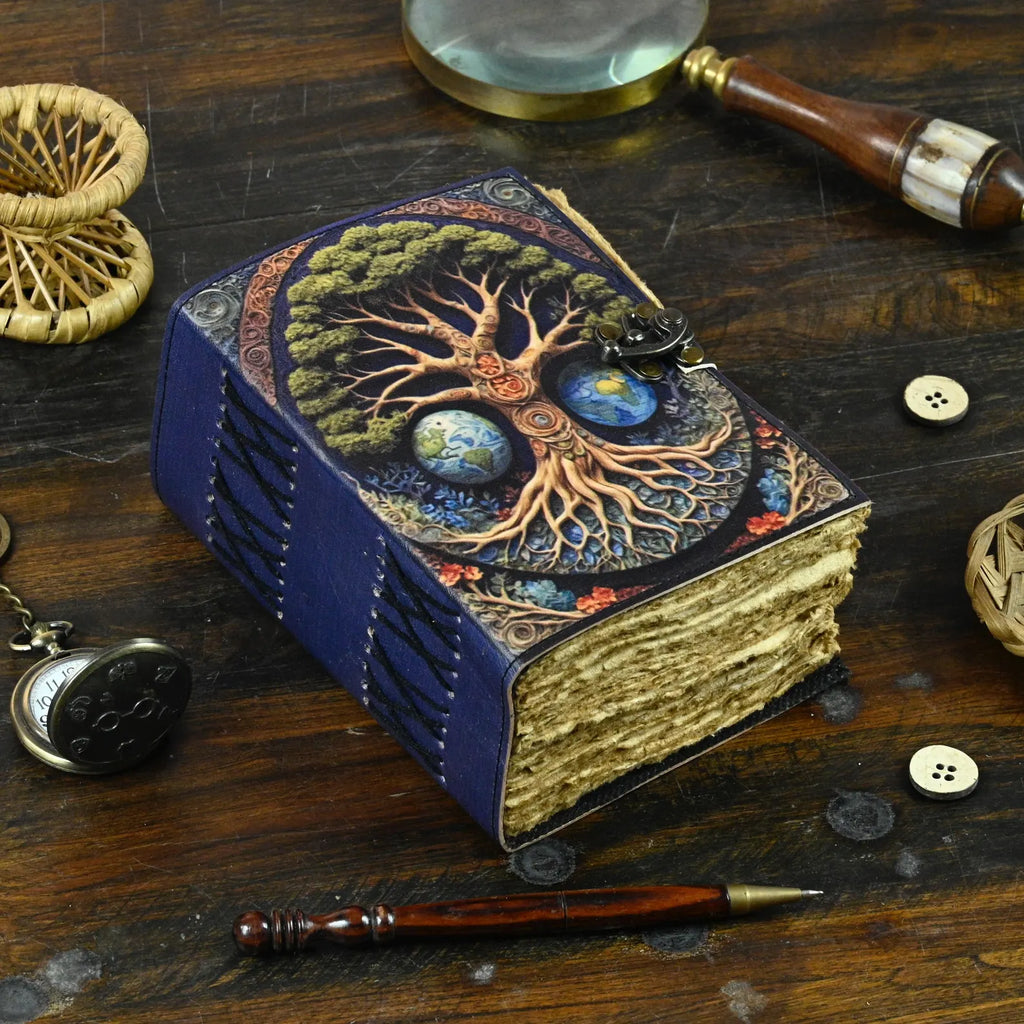 Large leather journal, Tree of Life Journal