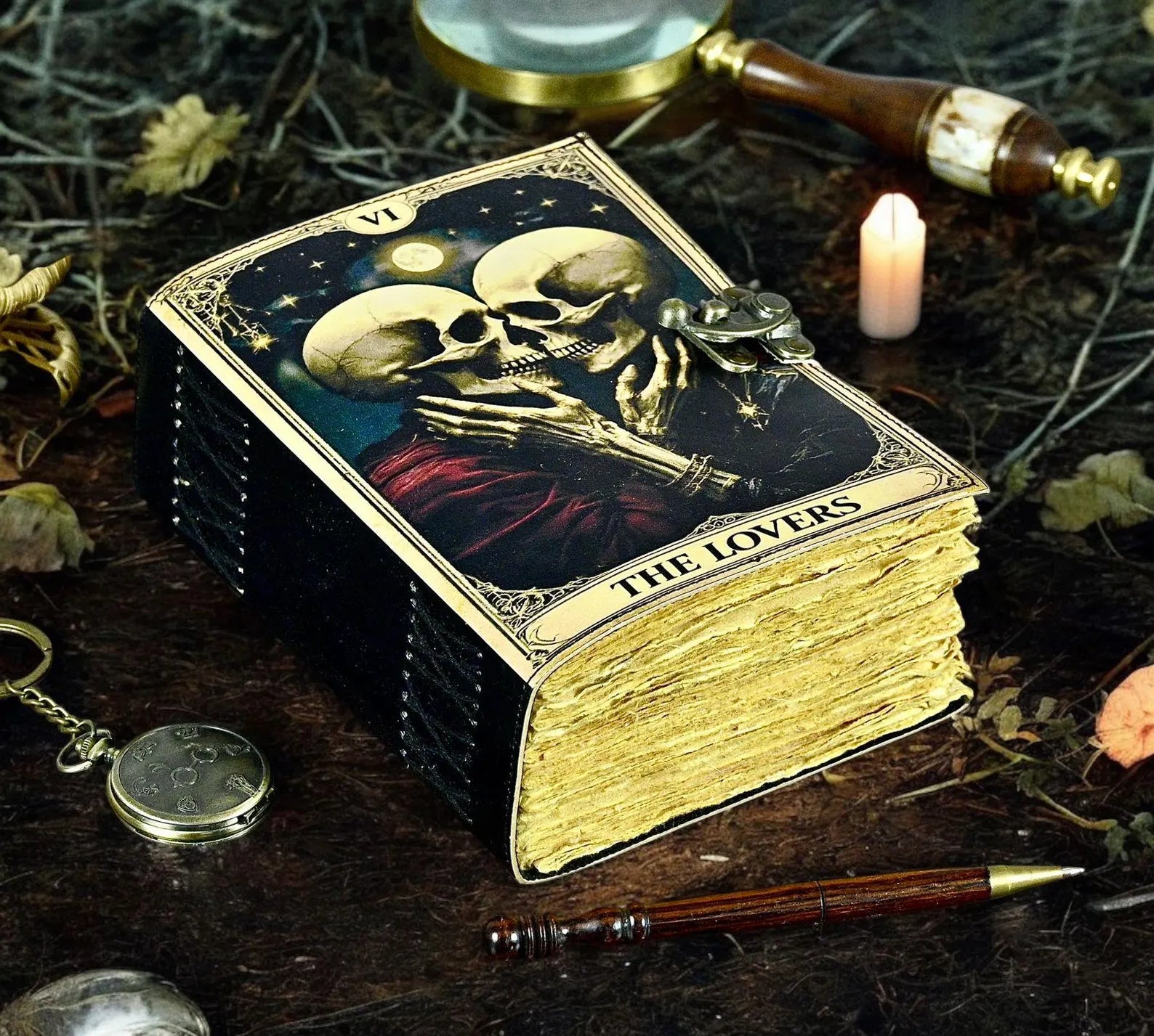 The Lovers Tarot Notebook Spiral Notebook