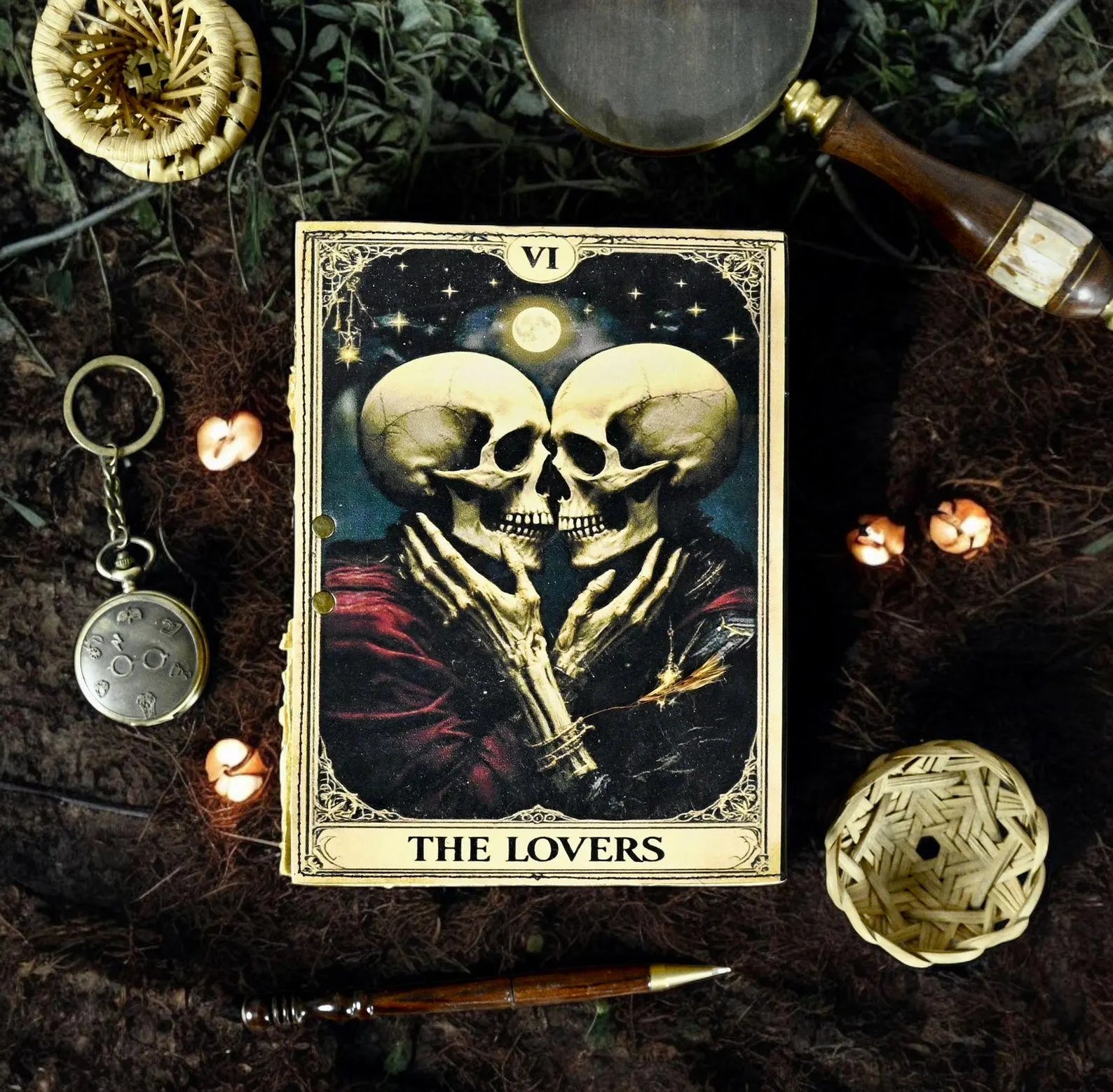 The Lovers Tarot Notebook Spiral Notebook