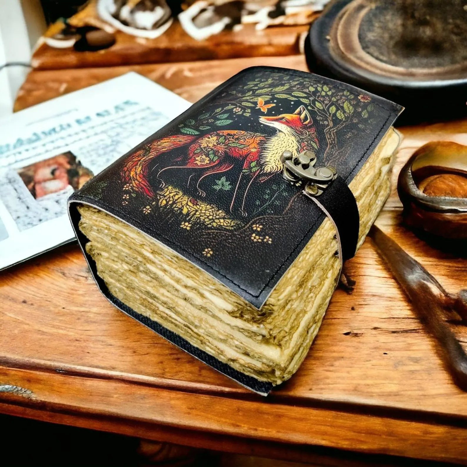 Large Handmade Leather Spell Book of Shadows