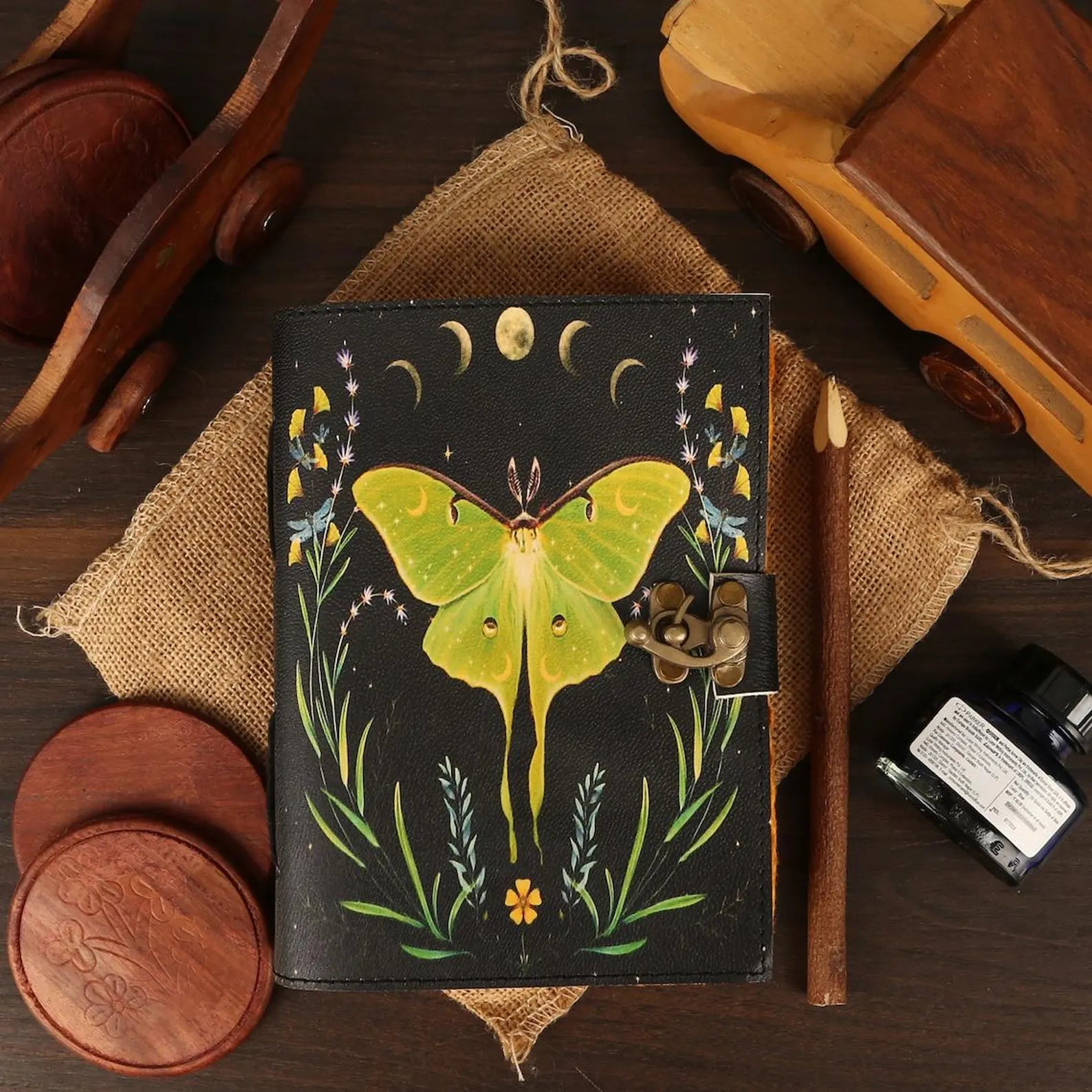 Spell Book of Shadows Luna Moth Journal