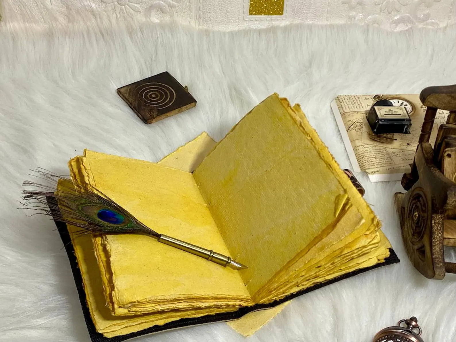 sun and moon leather notebook spell book