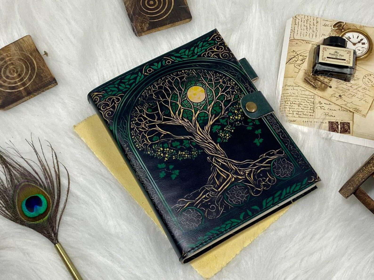 Tree of Life Refillable Leather Journal