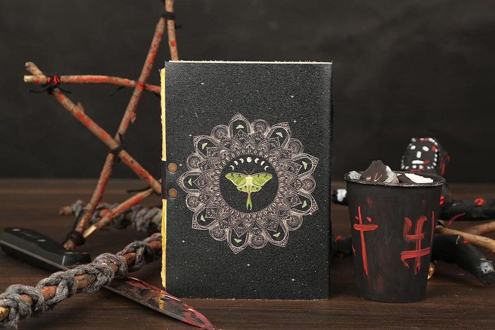 Spell Book of Shadows Luna Moth Journal