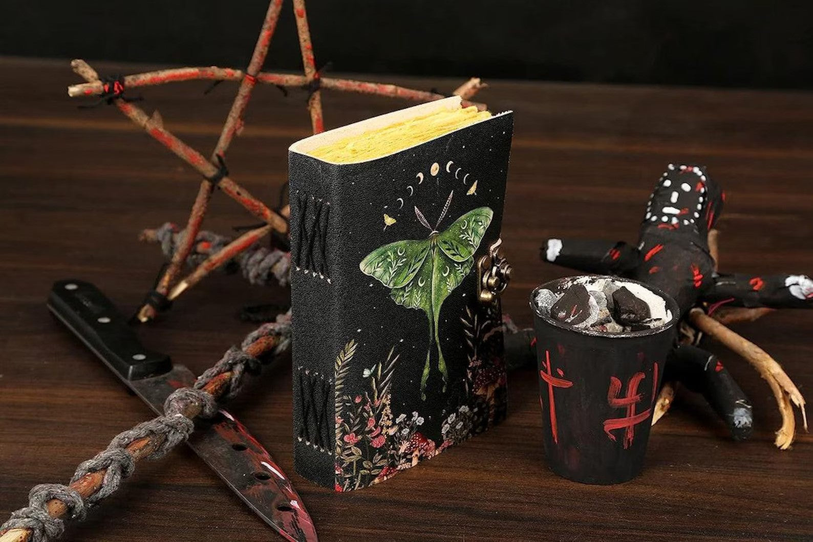 Spell Book of Shadows Luna Moth Journal