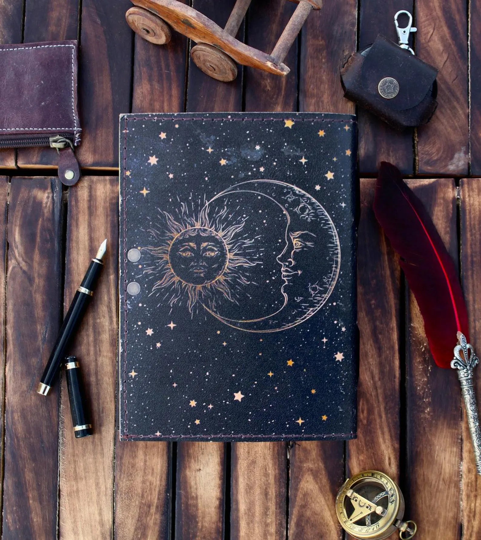 Sun & moon journal • handmade journal