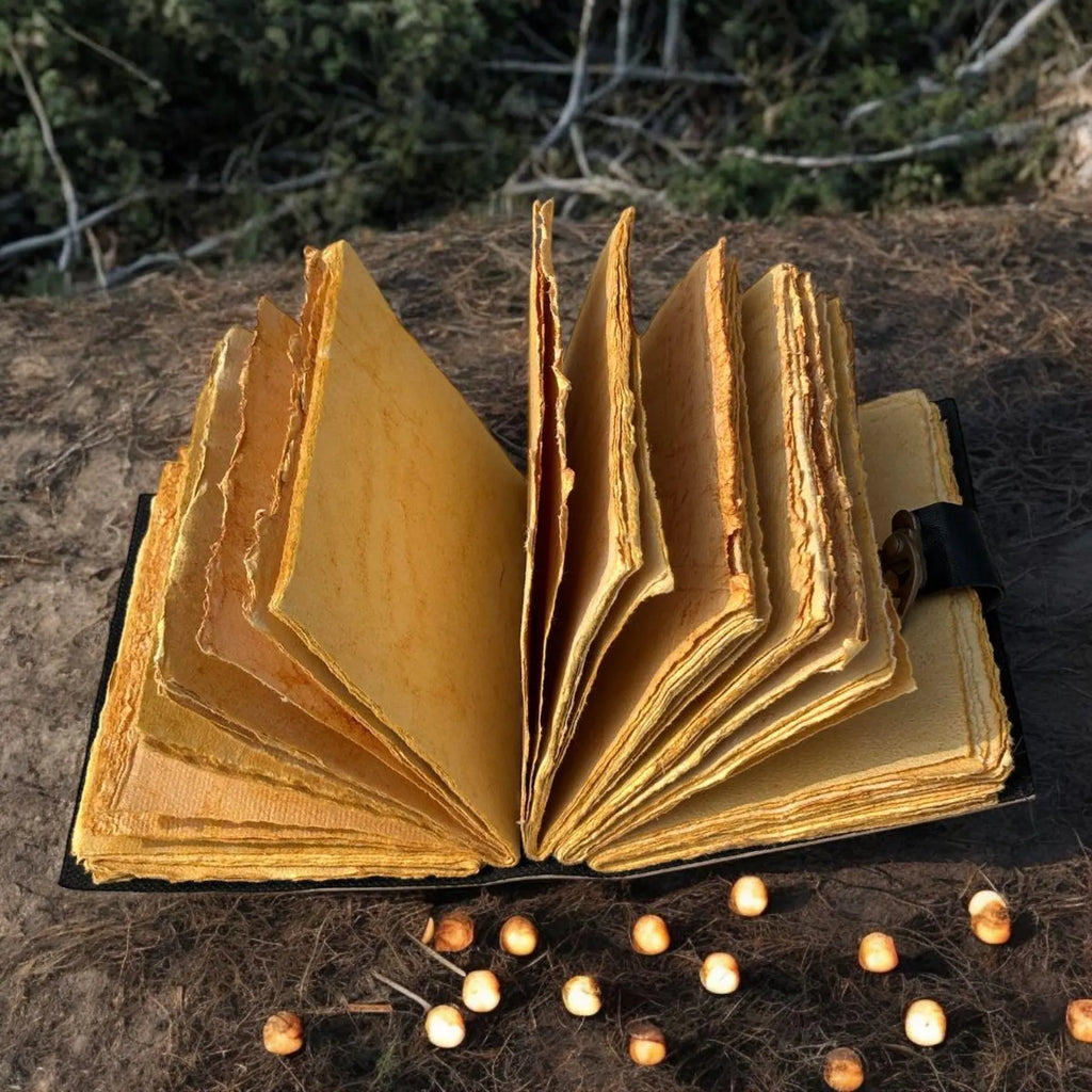 Leather Journal Notebook Wolf Print