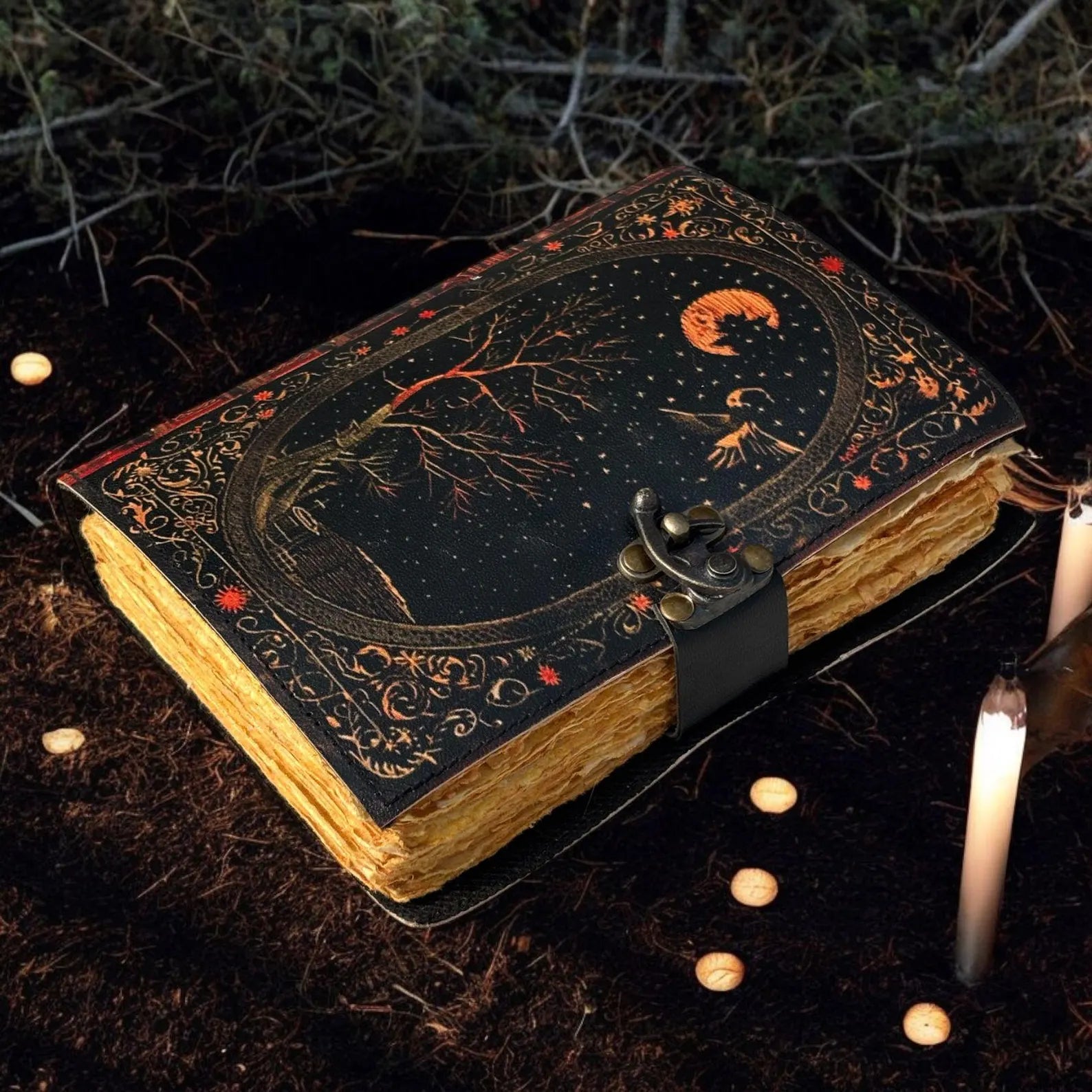 Leather Journal Notebook Snake Print