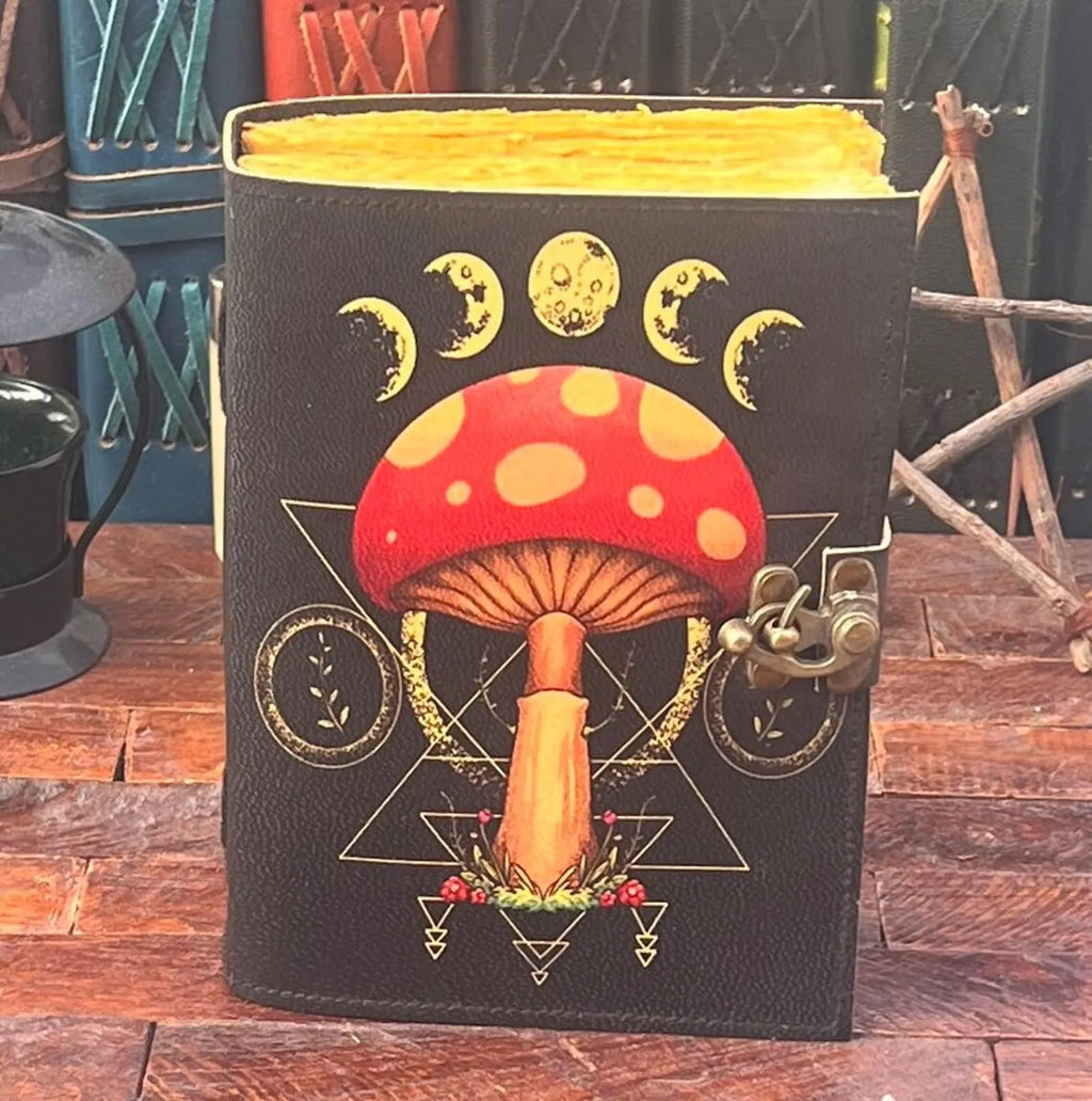 Mushroom Printed Spell Book of Shadowed