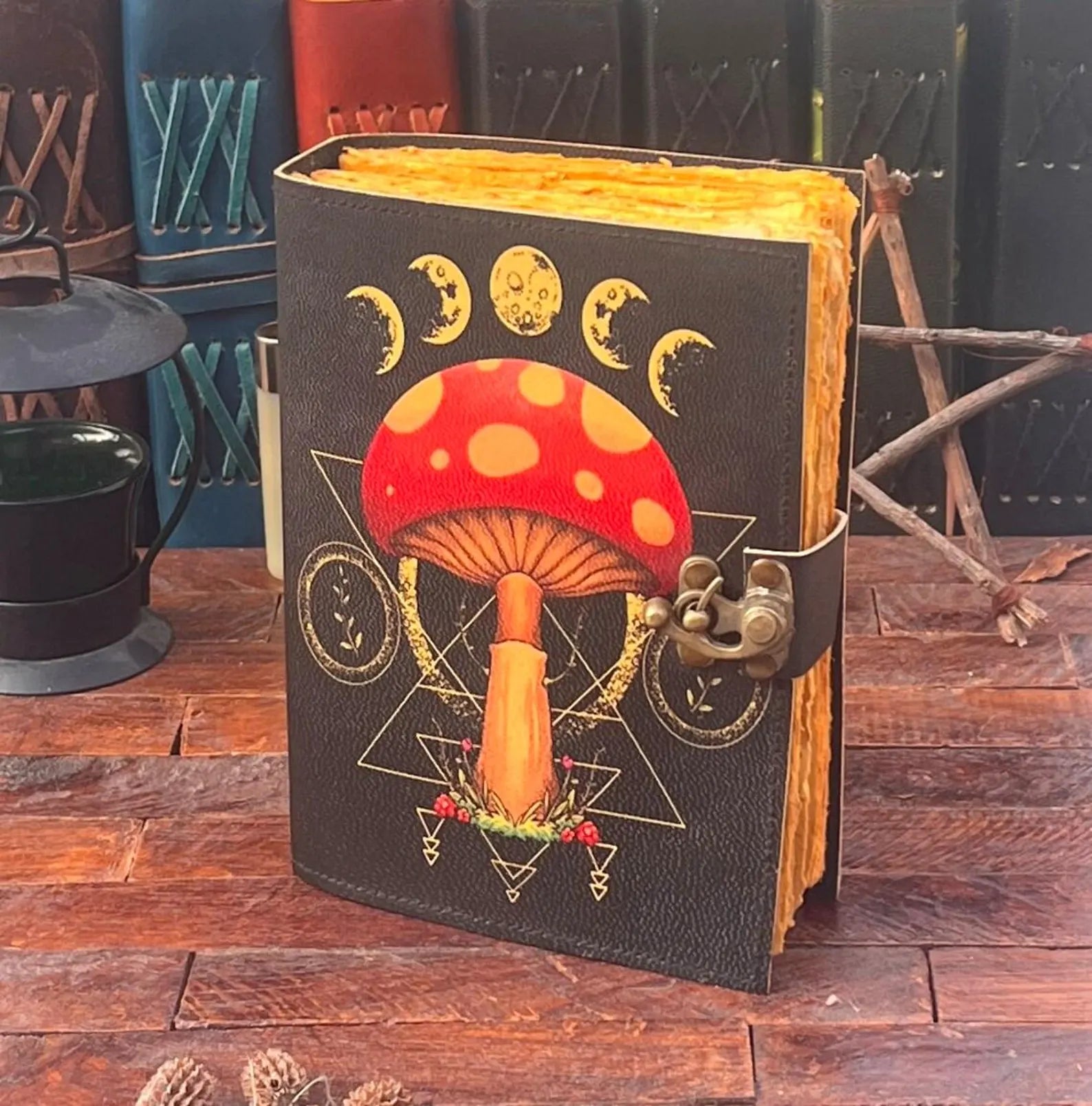 Mushroom Printed Spell Book of Shadowed