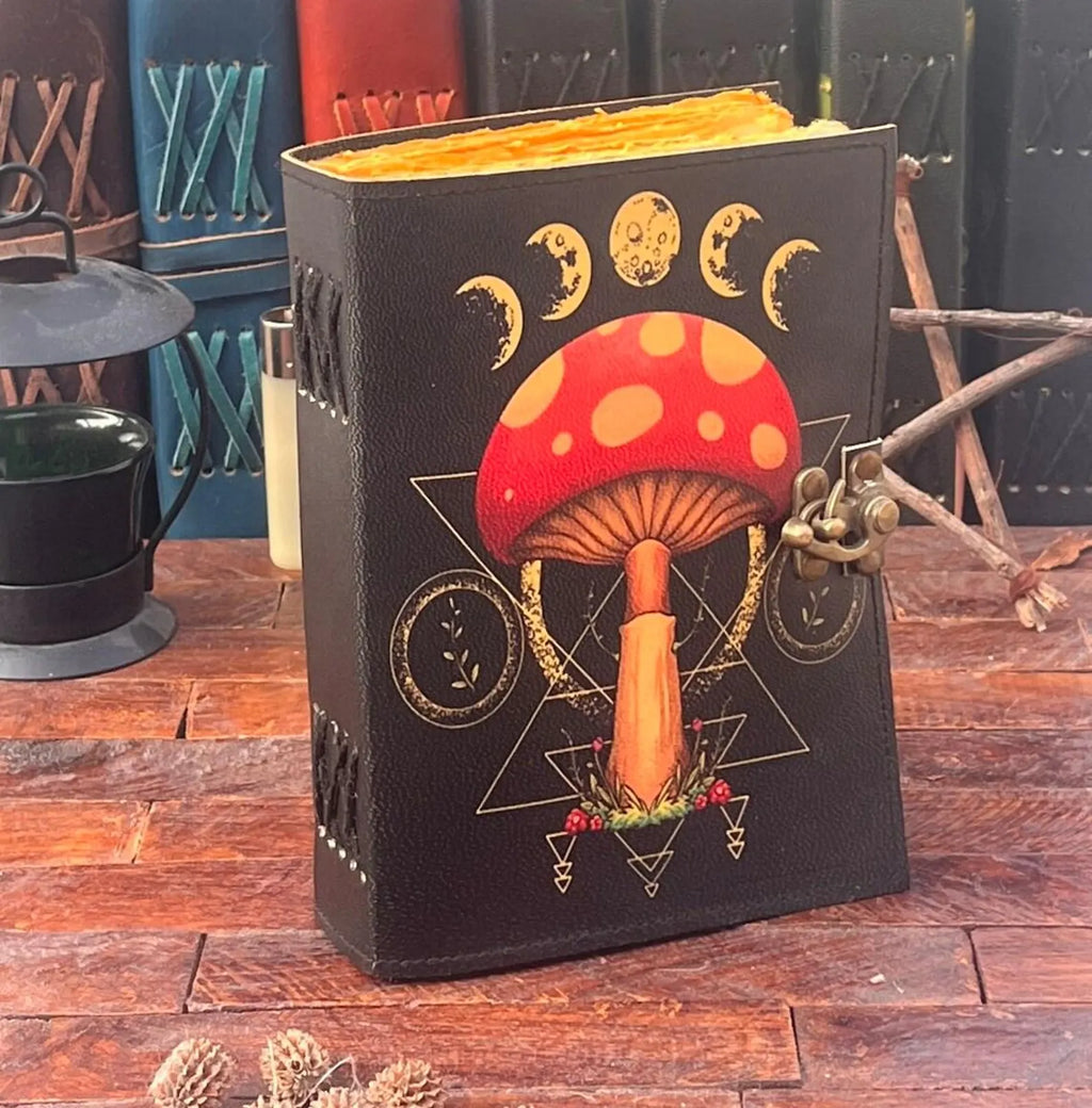 Mushroom Printed Spell Book of Shadowed