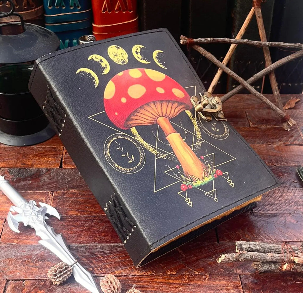 Mushroom Printed Spell Book of Shadowed