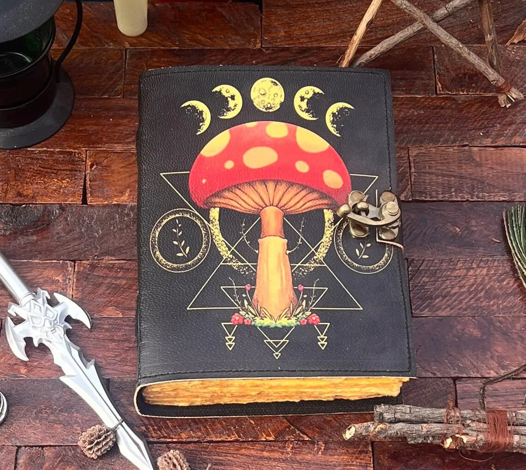 Mushroom Printed Spell Book of Shadowed