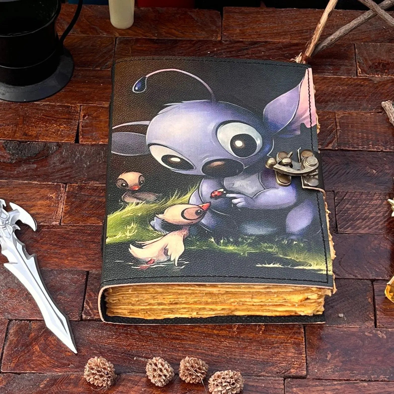 Stich printed notebook Leather Journal